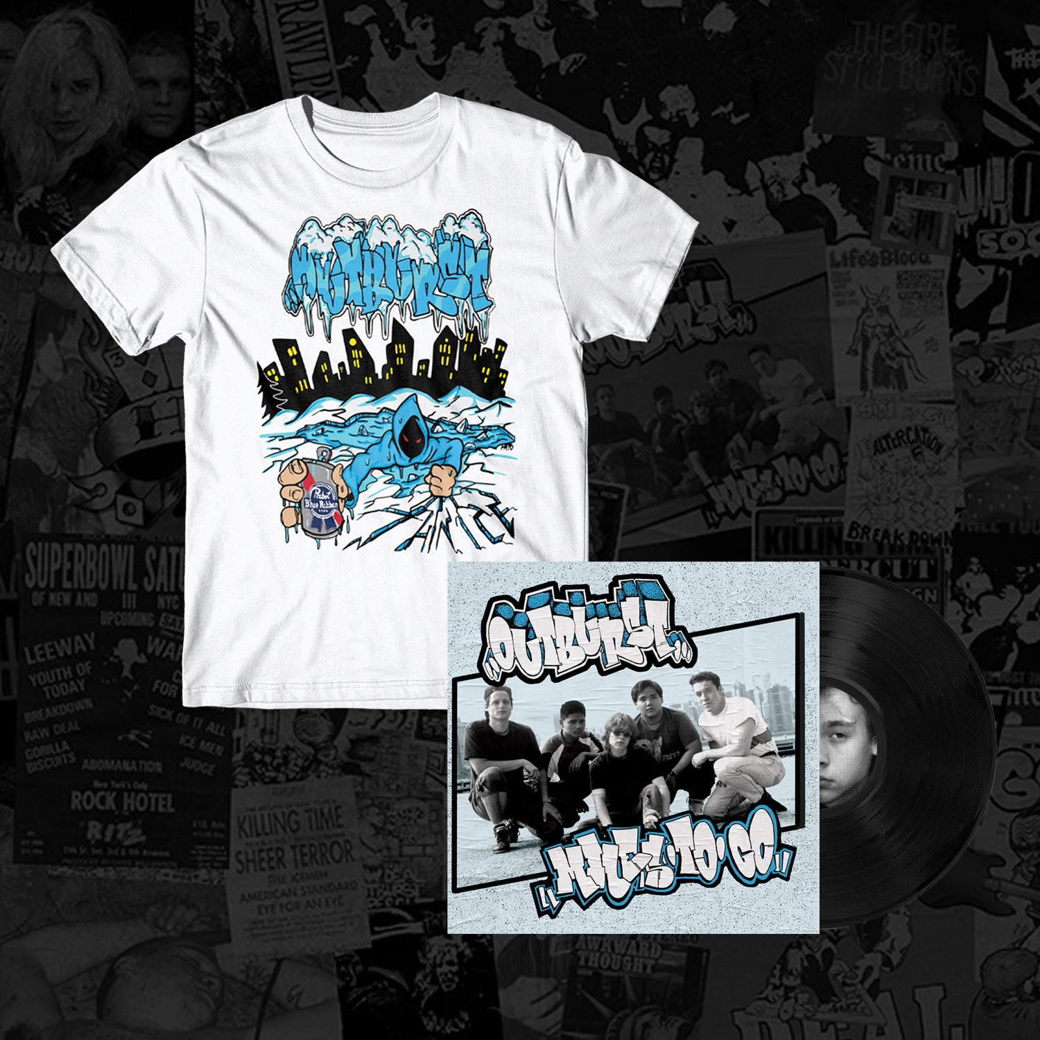 Outburst - T-shirt + Vinyl Bundle